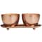 10oz. Sauvignon Blanc Scented Candles in Copper Bowls with Tray